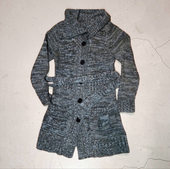 Papaya Gray Knit Women's Cardigan Cowl Neck. 16 Ptp  NwOT - Picture 2 of 8